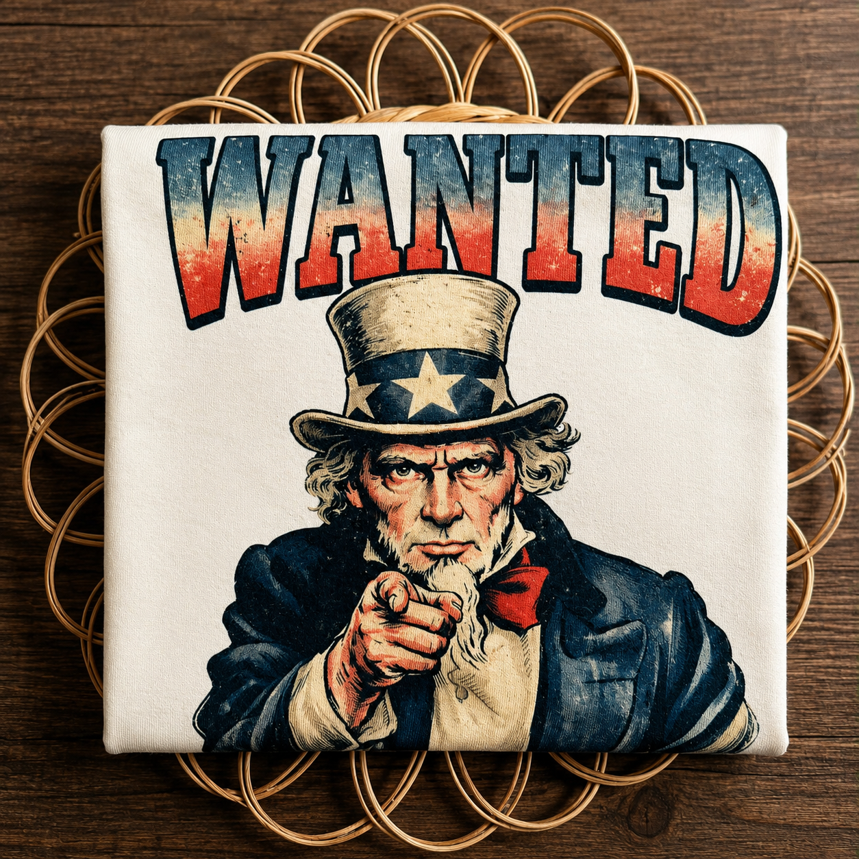 WANTED Uncle Sam Patriotic Tee