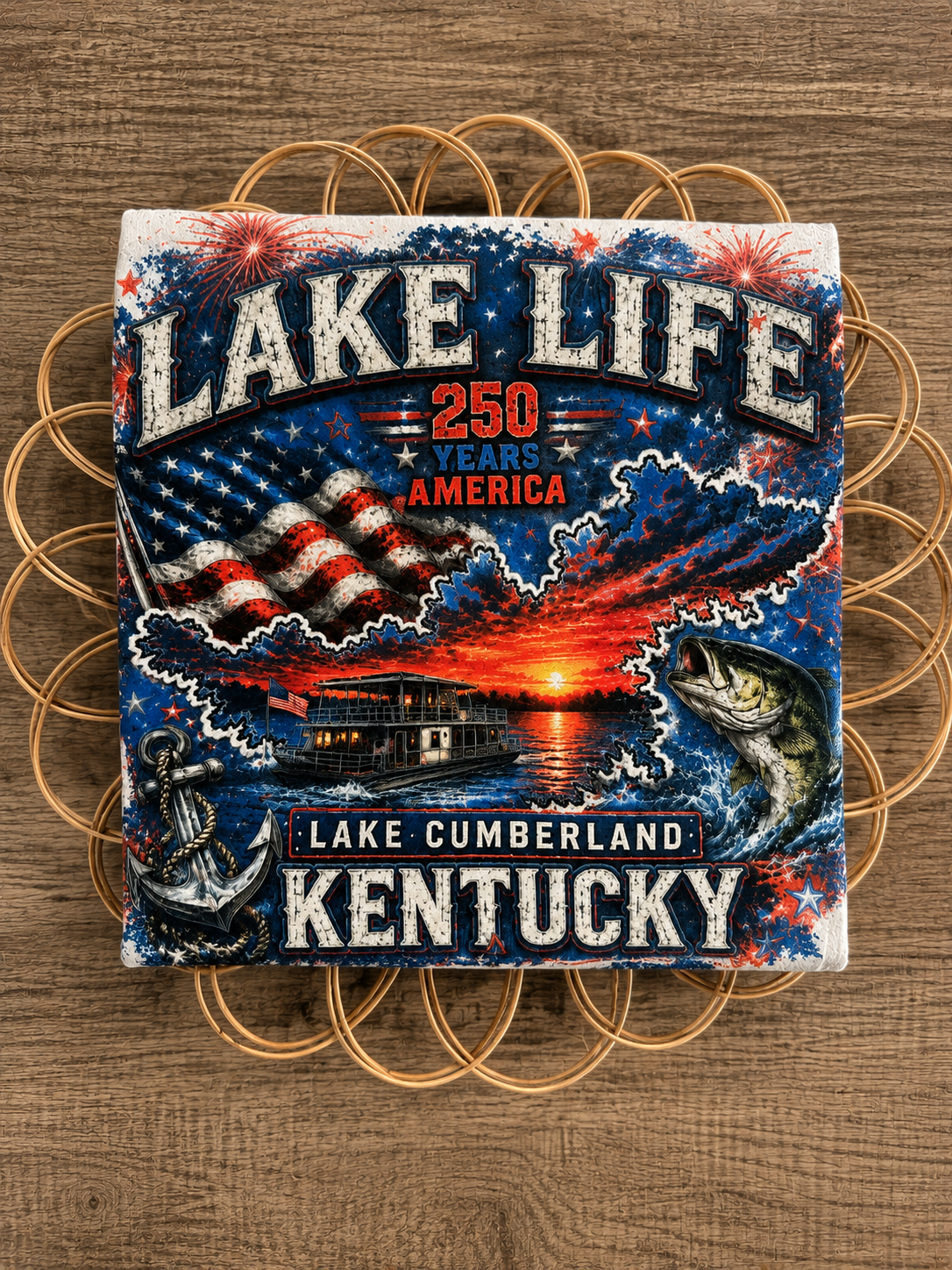 Lake Life 250 Years of America – Lake Cumberland Kentucky Tee